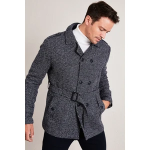 Slim Fit Cepli Pamuklu Kaşe Kaban Erkek Kaban 5841015