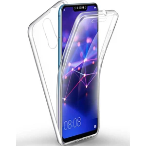 Kzy Huawei Mate 20 Lite Kapak 360 Derece Ön ve Arka Tam Koruma Şeffaf Silikon Kılıf