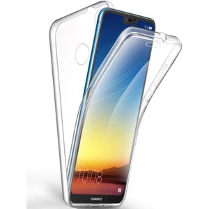 Kzy Huawei P20 Pro Kapak 360 Derece Ön ve Arka Tam Koruma Şeffaf Silikon Kılıf