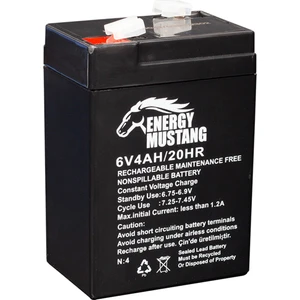 Akü 6 Volt 4 Amper Energy Mustang  ( 70 x 48 x 101 mm )  (Işıldak Aküsü)