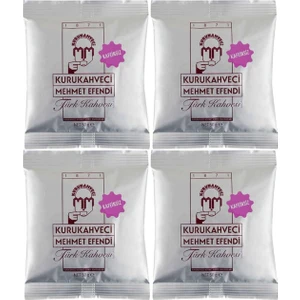 Kurukahveci Mehmet Efendi  Kafeinsiz Türk Kahvesi Folyo Ambalaj 50 gr x 4
