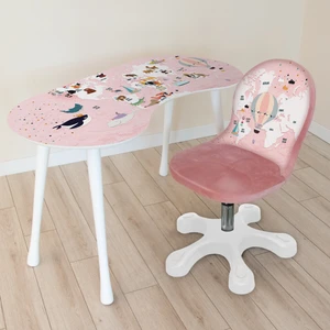 Popcorn Kids World Map Kız Çalışma Masa Seti (8-14 Yaş)