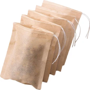 Boş Teabags Dize Isı Mühür Filtre Kağıt Gevşek Çay Torbaları 100 Paket 7x5 cm Doğal COLOR_7X5CM (Yurt Dışından)