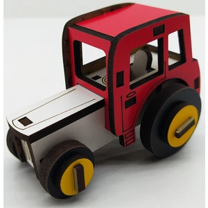 Ahşap Mini Traktör Oyuncak Araba Maketi