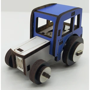 Ahşap Mini Traktör Oyuncak Araba Maketi