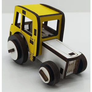 Ahşap Mini Traktör Oyuncak Araba Maketi