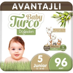Baby Turco Doğadan Avantajlı Bebek Bezi 5 Numara Junior 96 Adet