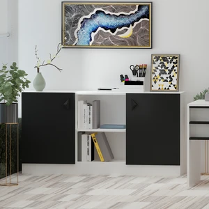 Orion Ofis Konsol Dolap Siyah Beyaz