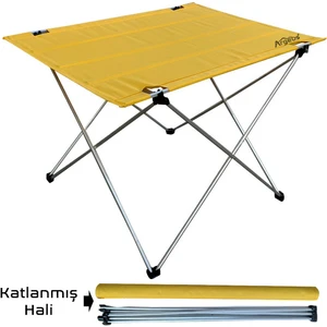 54001 Argeus Katlanabilir Alüminyum Masa /sarı