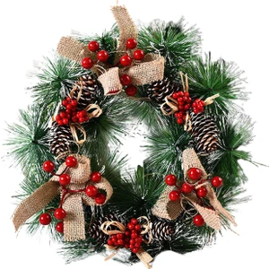 Simülasyon Noel Çelenk Yeni Yıl Süsler Tatil Düğün Noel A (Yurt Dışından)