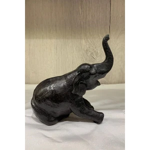 Hortumu Havada Oturan Fil Heykelciği - 20CM