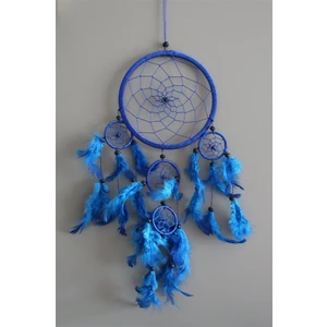 Üç Gözlü Gece Mavisi Dream Catcher (16 Cm)