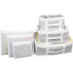 Pro İthalat Bavul Içi Düzenleyici Valiz Organizer 6 Lı Set - Çizgili