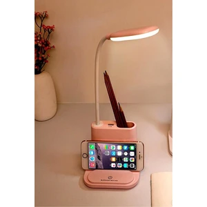 Telefon Tutucu Şarj Edilebilir Masa Lambası LED Işık Dokunmatik USB Portlu Güç Kaynağı