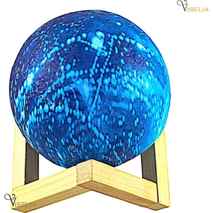Gece Lambası Gezegen Lamba LED Işıklı Galaksi Masa Lamba Standlı