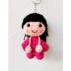 Toys City Maskot Fusya Bebek Organik Örgü Oyuncak