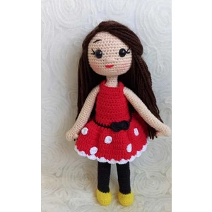 Toys City Minnie Kız Kırmızı Organik Oyuncak