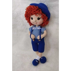 Toys City Mavili Kıvırcık Bebek Organik Oyuncak