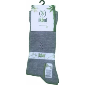 İkbal Home 3 Çift Gri Renk Bambu Dikişsiz Çorap