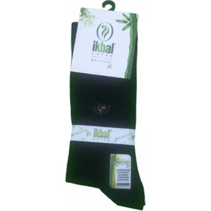 İkbal Home 6 Çift Siyah Renk Bambu Dikişsiz Çorap
