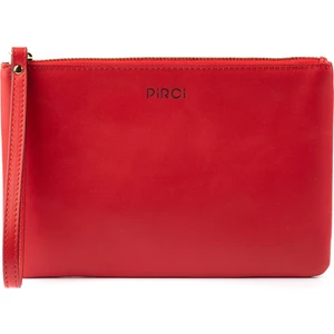Deri Kadın Pouch Kırmızı