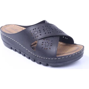 Sultan 213 Ortopedik Büyük Numara Siyah Bayan Terlik