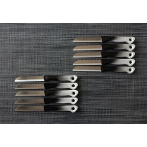 Meyve Sebze Bıçağı Ebruli Siyah-Beyaz 10'lu