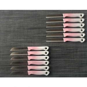Meyve Sebze Bıçağı Ebruli Pembe-Beyaz 12'li