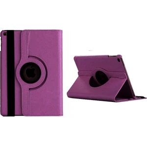 Case 4U Apple iPad 10.2 2021 (9.Nesil) Kılıf Uyku Modlu 360 Derece Dönebilen Standlı Tablet Kılıfı Mor