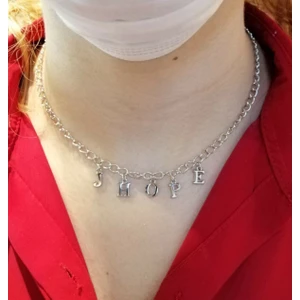 Alp Collection Gri J Hope Yazılı Harfli Bts Jhope 45CM Zincirli