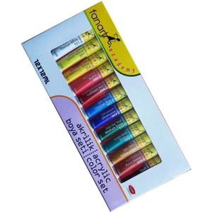 Akrilik Boya 12 Renk 12X12ML Fanart 12 Li Akrilik Boya 1 Paket