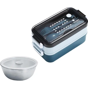 Mikrodalga Isıtma Öğle Yemeği Konteyner Gıda Depolama Mavi Çorbası (Yurt Dışından)
