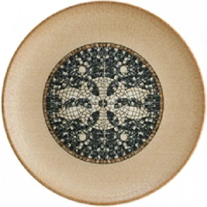 Porselen Mezopotamya Mozaic Kahve Gourmet Düz Tabak 27 cm 6'lı