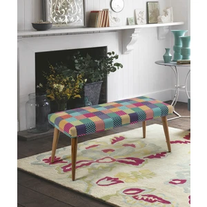 Zeen Concept Retro Bench Puf Gökkuşağı Desenli