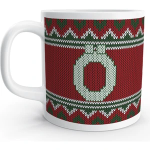 Ö Harfi Kış Nostaljisi Yılbaşı Noel Örgü Tasarım  Harfli Kupa Bardak