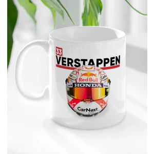 Bk Gift F1 Verstappen Tasarımlı Beyaz Kupa Bardak-1