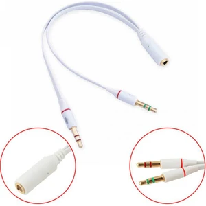 Kulaklık Mikrofon Çoklayıcı 3.5mm Splitter Switch Dönüştürücü Adaptör