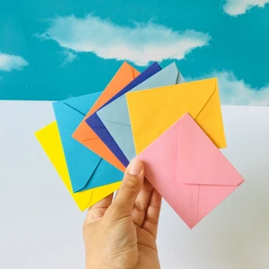 Renkli Zarf 100'lü Mini Zarflar 7x10 Cm Karışık Renklerde