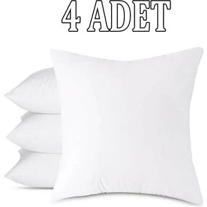 4'lü Kırlent Kılıfı Iç Yastığı 400/500 gr 45 x 45 cm