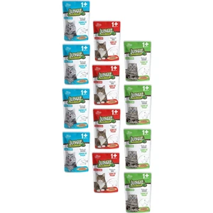 Pouch Gravy Soslu Karışık Paket Somon-Tavuk-Biftek Yaş Kedi Maması 100 gr 12 Adet