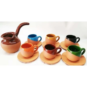 Çömlek Toprak Fincan Takımı ve Cezve Seti
