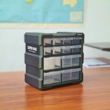 Super-Bag ASR-6007 Monoblok 12 Çekmeceli Organizer Kutu Fiyatı