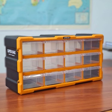 Super-Bag ASR-6005 Yatay Mono Blok Çekmeceli Organizer 12'li Fiyatı