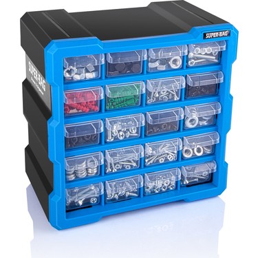 Super-Bag ASR-6006 Monoblok 20 Çekmeceli Organizer Seti Fiyatı