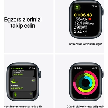 Apple Watch Seri 7 Gps, 41MM Yeşil Alüminyum Kasa ve Yeşil Spor