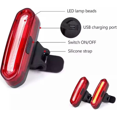 ForteGT Xbyc 6017-4 Arka Stop Lambası USB Şarjlı Arka Çakar Fiyatı