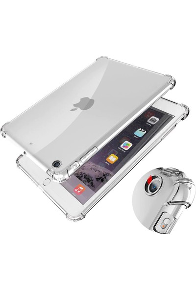 Nezih Case Apple iPad 10.2 2021 (9.nesil) Uyumlu Airbagli Nitro Anti Shock Şeffaf Silikon Kılıf