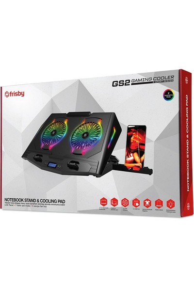 Frisby FNC-5250ST Gs2 Gaming Rgb 15-17" Notebook Soğutucu LCD Kontrol