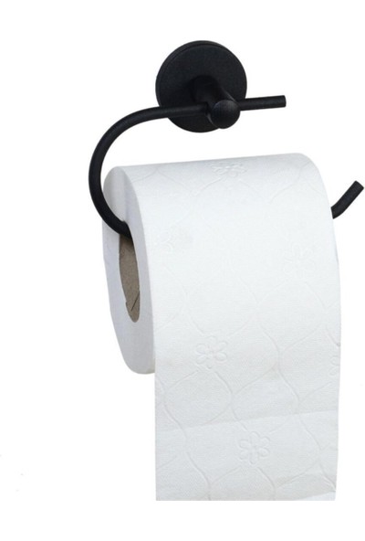 Fevito Tuvalet Kağıtlığı Tuvalet Kağıdı Askısı Kapaksız Siyah S-107