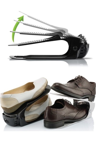 Fevito Ayarlanabilir Ayakkabı Düzenleyici Ayakkabı Rampası 6 Lı